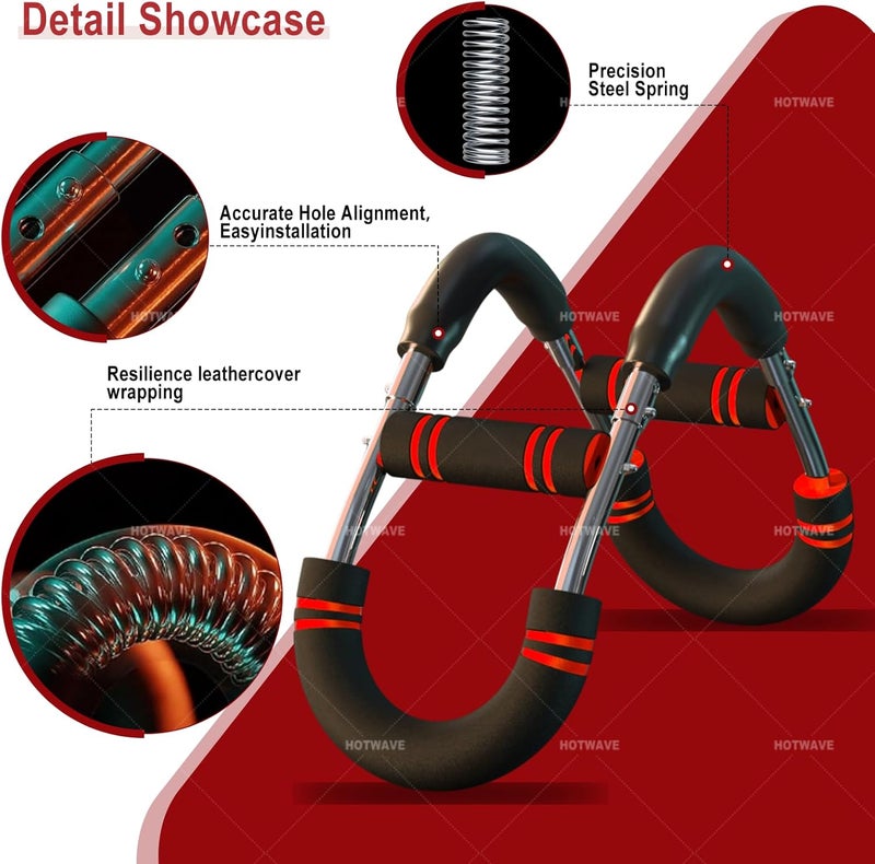 Hot Wave Twister Arm Exerciser,Adjustable Spring Workout Bar, Forearm Triceps Chest Enhanced Exercise Strengthener,Portable Home Fitness Equipment - Image 3